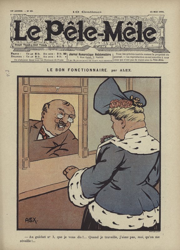 Den gode embedsmand (farve litho) af French School