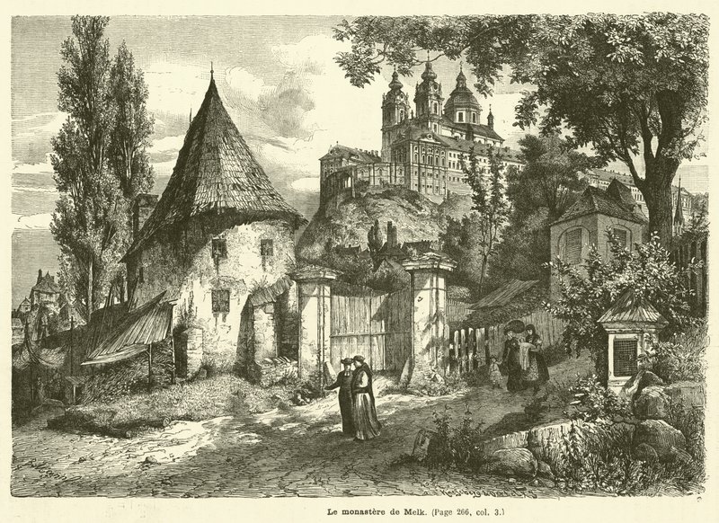 Klosteret Melk (gravering) af French School