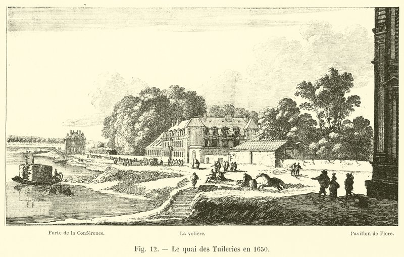 Quai des Tuileries i 1650 af French School