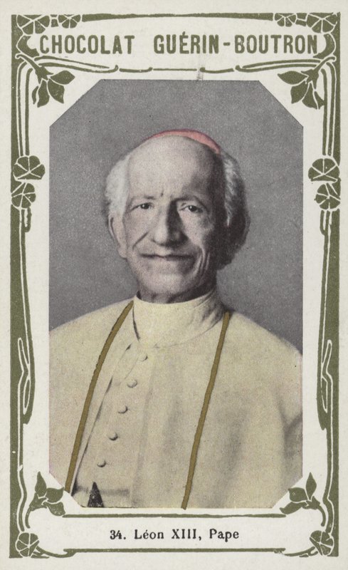 Leon XIII, Pape (farvet foto) af French School
