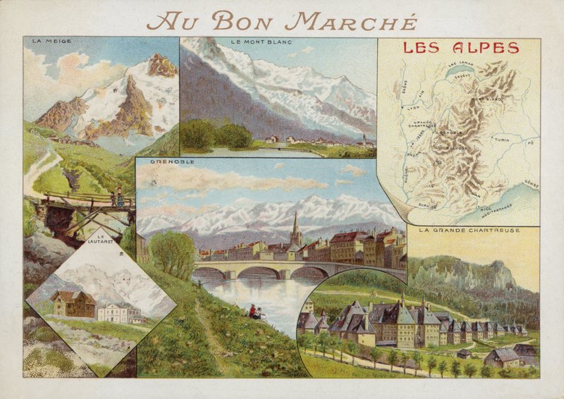 Les Alpes, kort af French School