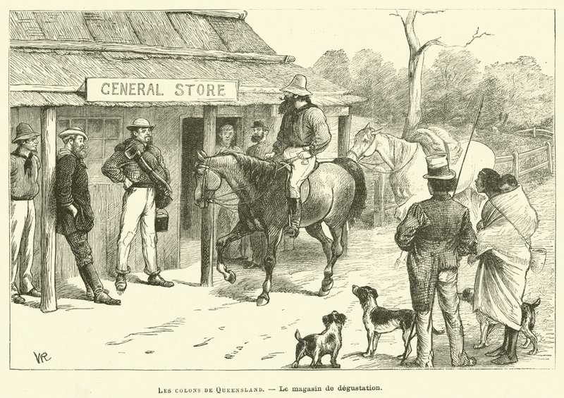 The Settlers Of Queensland (gravering) af French School