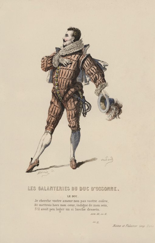 The Galanteries Of The Duke of Ossonne, The Duke (farvet indgravering) af French School