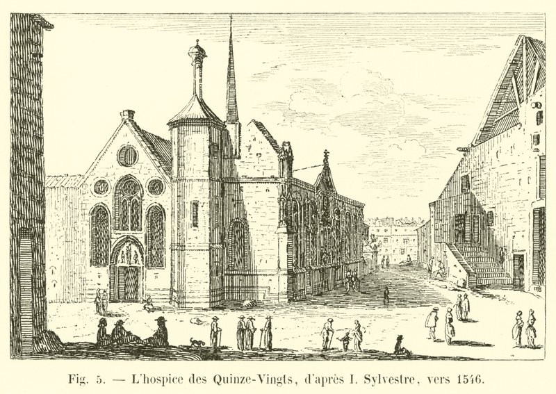 Quinze-Vingts hospice, efter I Sylvestre, omkring 1546 af French School