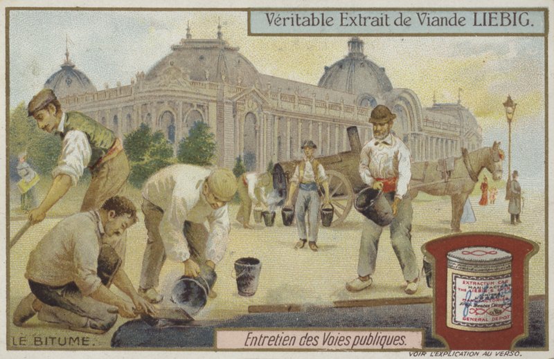 Liebig-kort med vejvedligeholdelse af French School