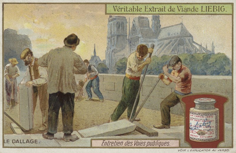 Liebig-kort med vejvedligeholdelse af French School