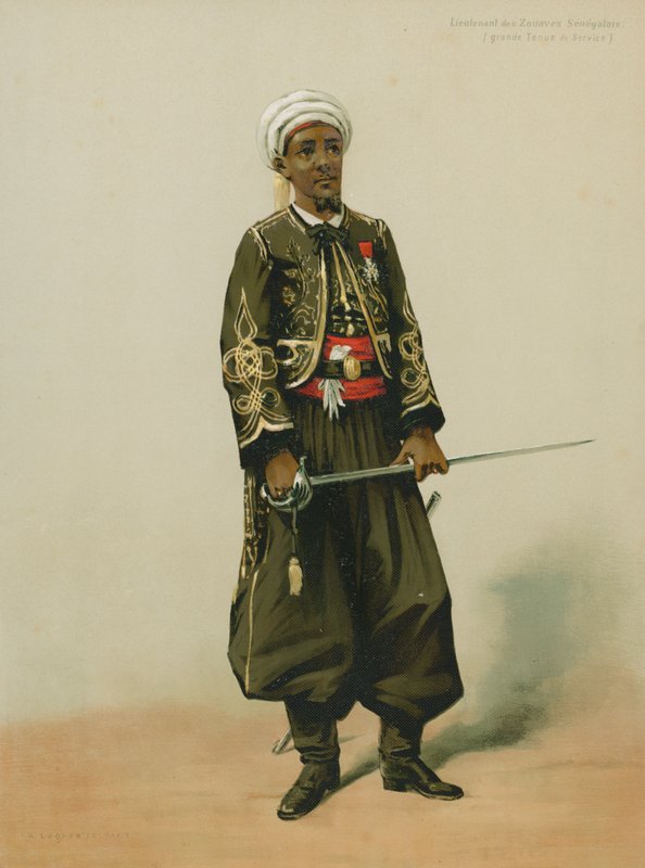 Løjtnant for de senegalesiske Zouaves, fuld service kjole af French School