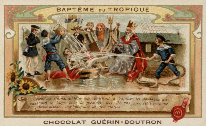 Linjeoverskridende ceremoni (chromolitho) af French School
