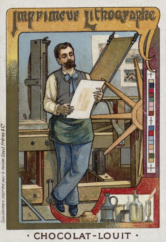 Litografi printer af French School