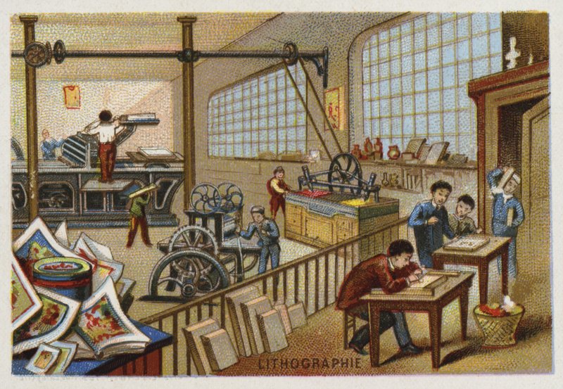 Litografi af French School