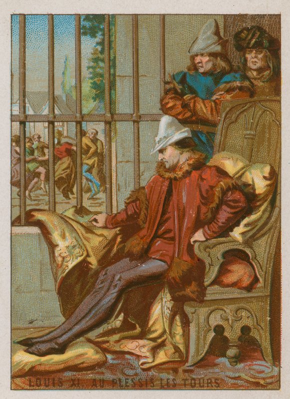 Louis XI på Plessis Les Tours af French School