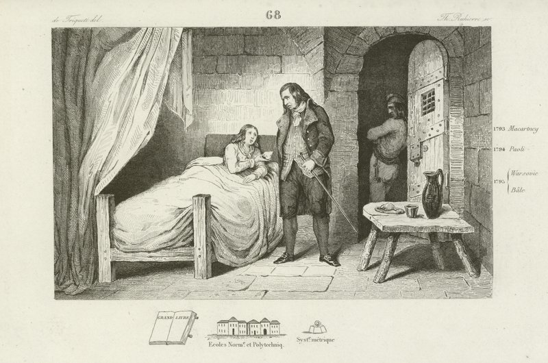 Louis XVII of France, sick and imprisoned, c1795  af French School