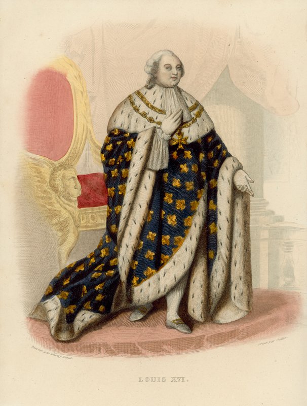 Louis XVI (farvet gravering) af French School