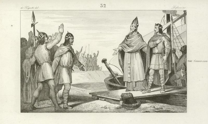 Louis dOutremer returns to France to claim the throne, 936  af French School