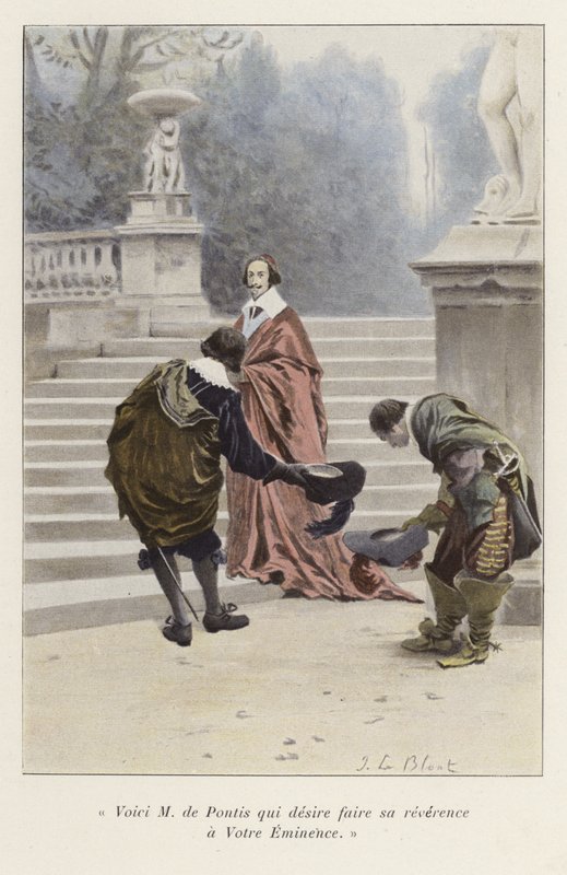 Louis de Pontis introduceres til kardinal Richelieu, det 17. århundrede af French School