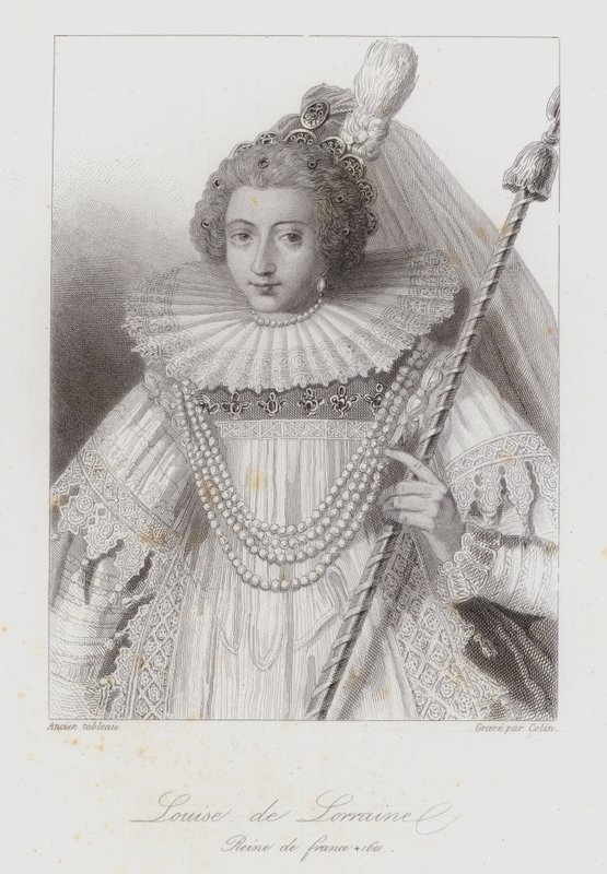 Louise af Lorraine, Dronningkonsort af Henrik III af Frankrig (gravering) af French School