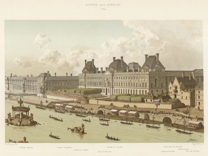 Louvre under Louis XV, 1739 af French School