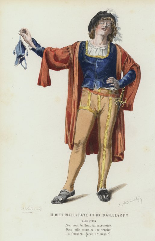 M M De Mallepaye And De Baillevant (farvet gravering) af French School