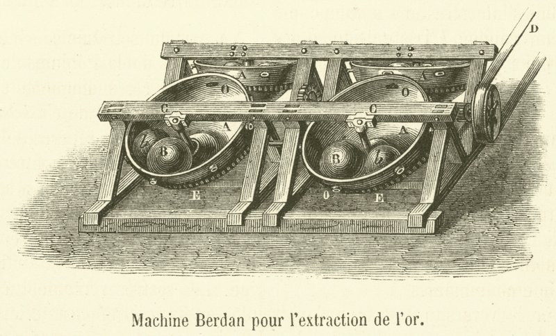 Berdan maskine til guldudvinding (gravering) af French School
