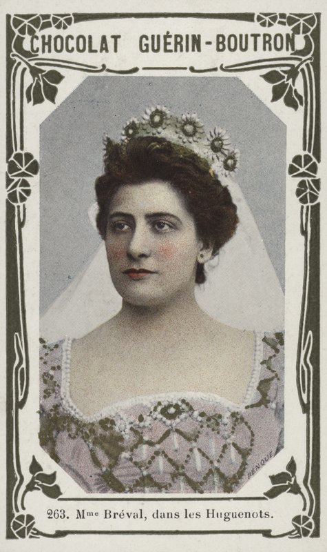 Madame Breval, i Les Huguenots (farvet foto) af French School