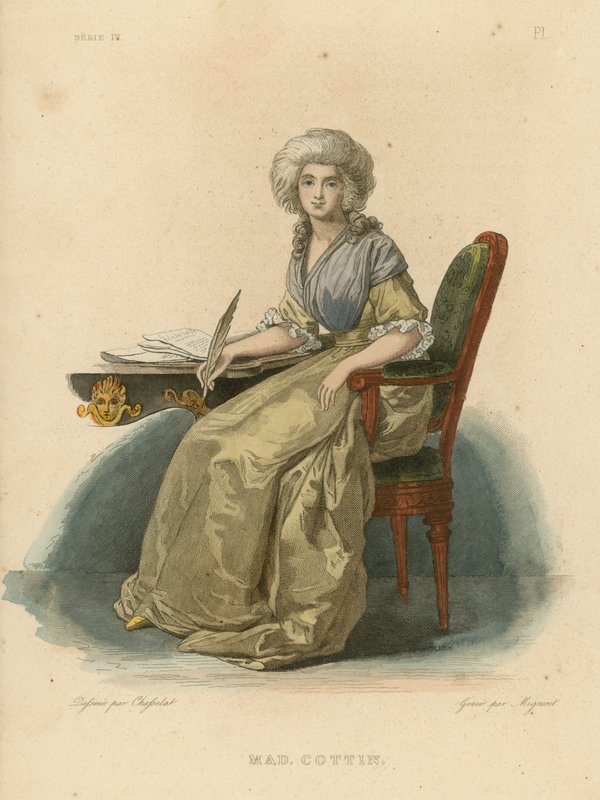 Madame Cottin (farvet gravering) af French School