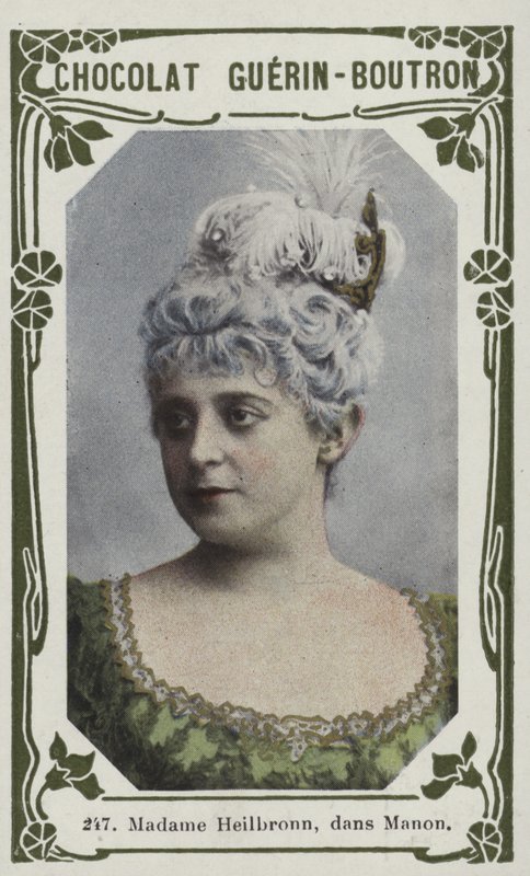 Madame Heilbronn, i Manon (farvet foto) af French School