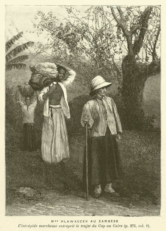 Madame Hlawczek Au Zambese (gravering) af French School