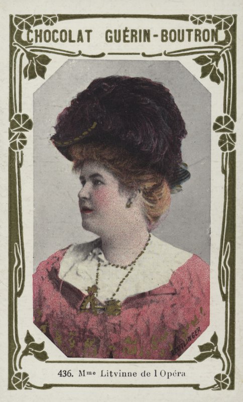 Madame Litvinne, de lOpera (farvet foto) af French School