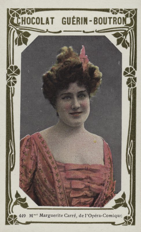 Madame Marguerite Carre, fra Opera-Comique (farvet foto) af French School