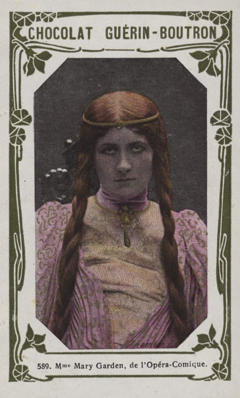 Madame Mary Garden, fra Opera-Comique (farvet foto) af French School