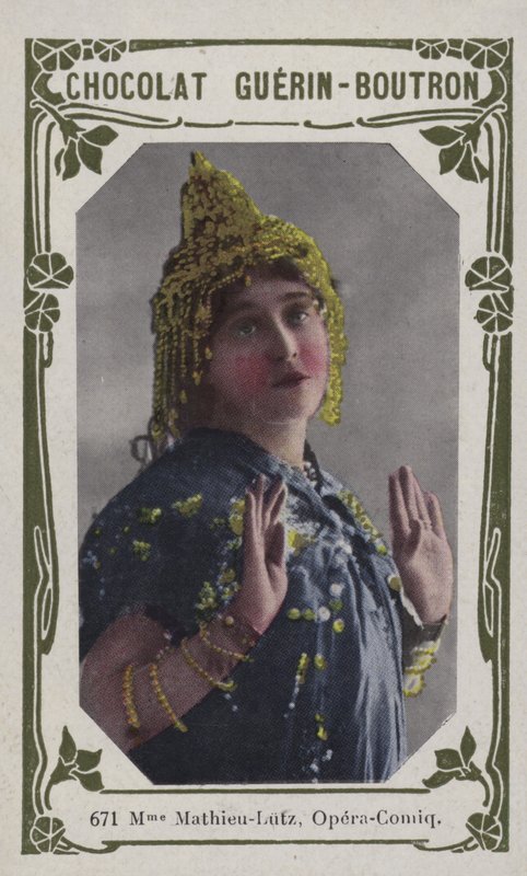 Madame Mathieu-Lutz, Opera-Comique (farvet foto) af French School