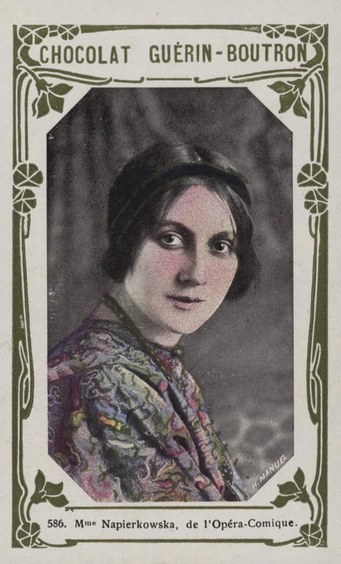 Madame Napierkowska, fra Opera-Comique (farvet foto) af French School