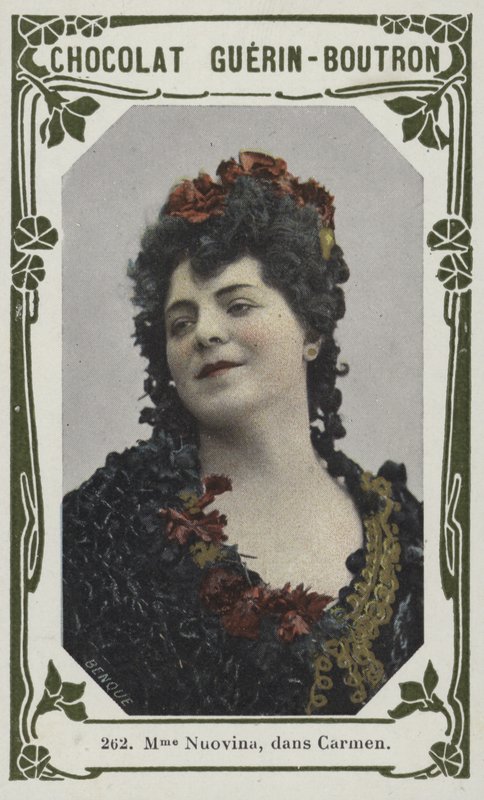 Madame Nuovina, i Carmen (farvet foto) af French School