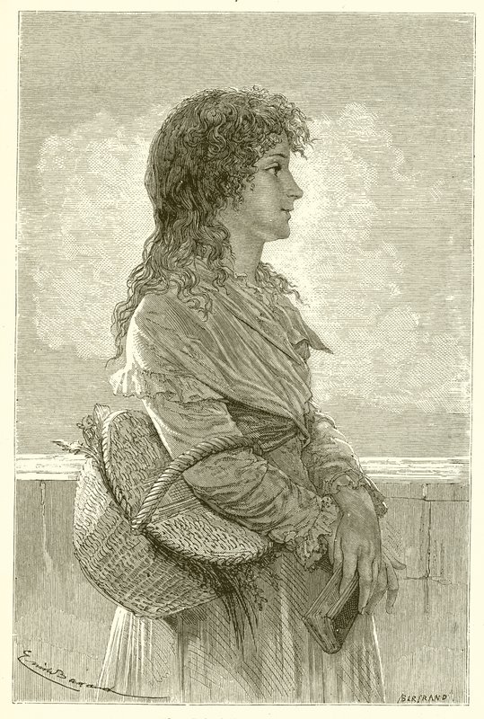 Madame Roland i sin barndom af French School