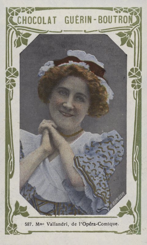 Madame Vallandri, fra Opera-Comique (farvet foto) af French School