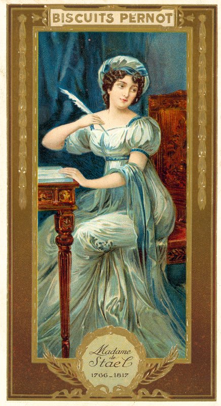 Madame de Stael, fransk forfatter (chromolitho) af French School