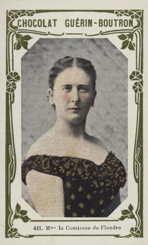 Madame grevinden af ​​Flandern (farvet foto) af French School
