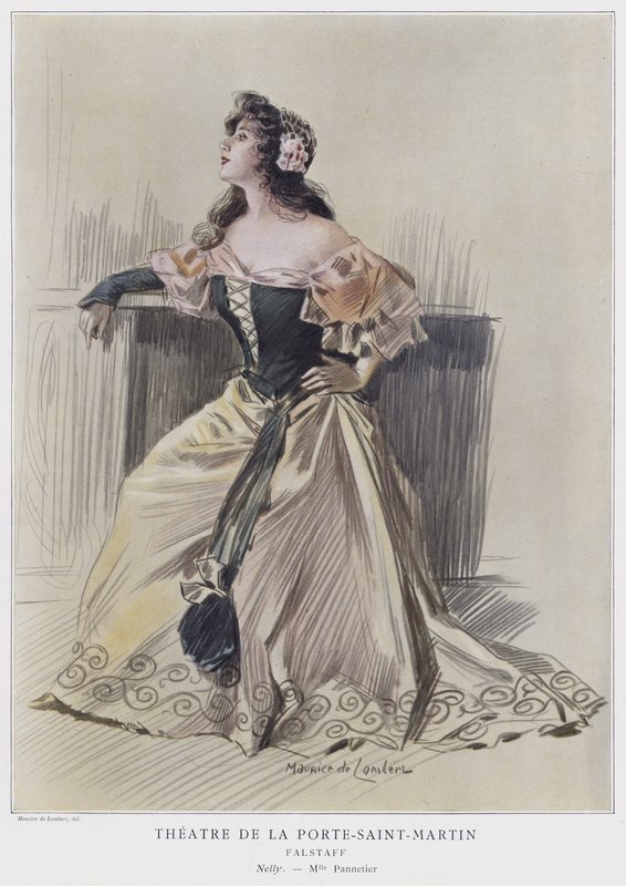 Mademoiselle Pannetier som Nelly i Falstaff af French School