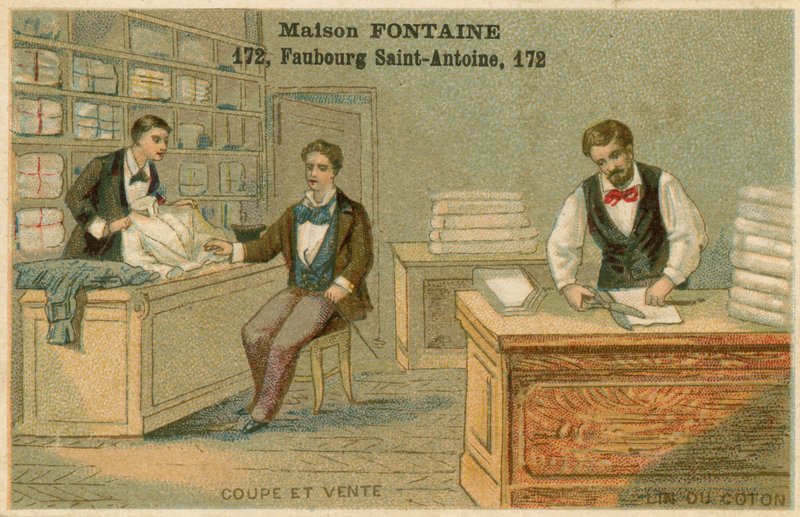 Maison Fontaine handelskort af French School