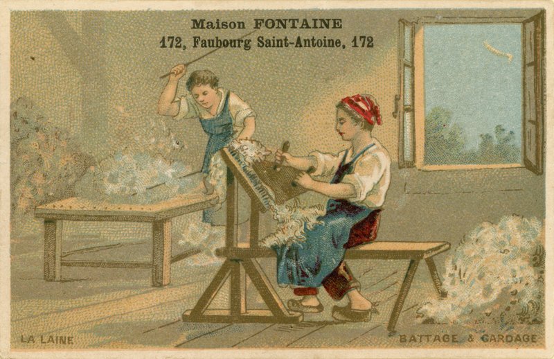 Maison Fontaine byttekort, tærskning og kartning af French School