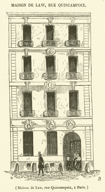 House of Law, rue Quincampoix, i Paris (gravering) af French School
