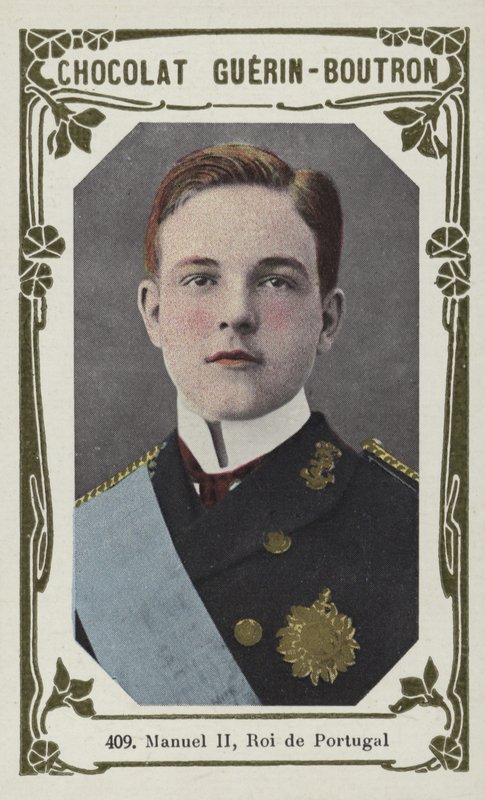 Manuel II, konge af Portugal (farvet foto) af French School