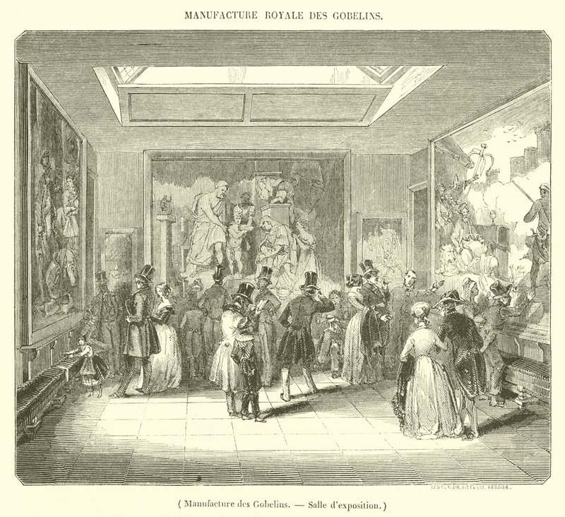 Manufacture des Gobelins, Udstillingslokale (gravering) af French School