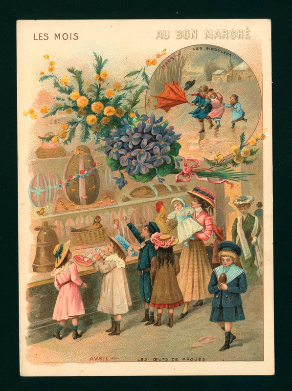 Marts og april (chromolitho) af French School