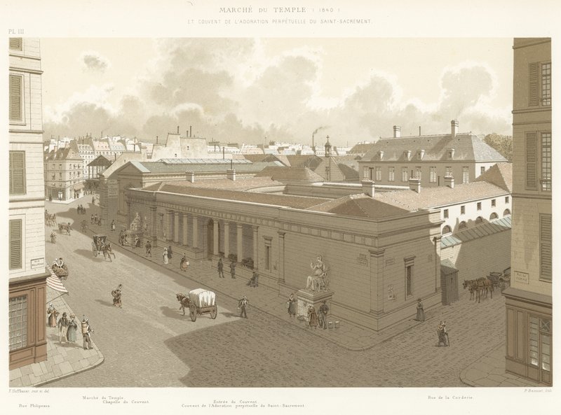 Marche du Temple, 1840, og klosteret for den evige tilbedelse af det hellige sakramente af French School