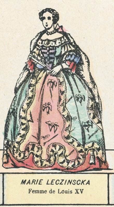 Marie Leczinska, Ludvig XVs hustru (farvet gravering) af French School