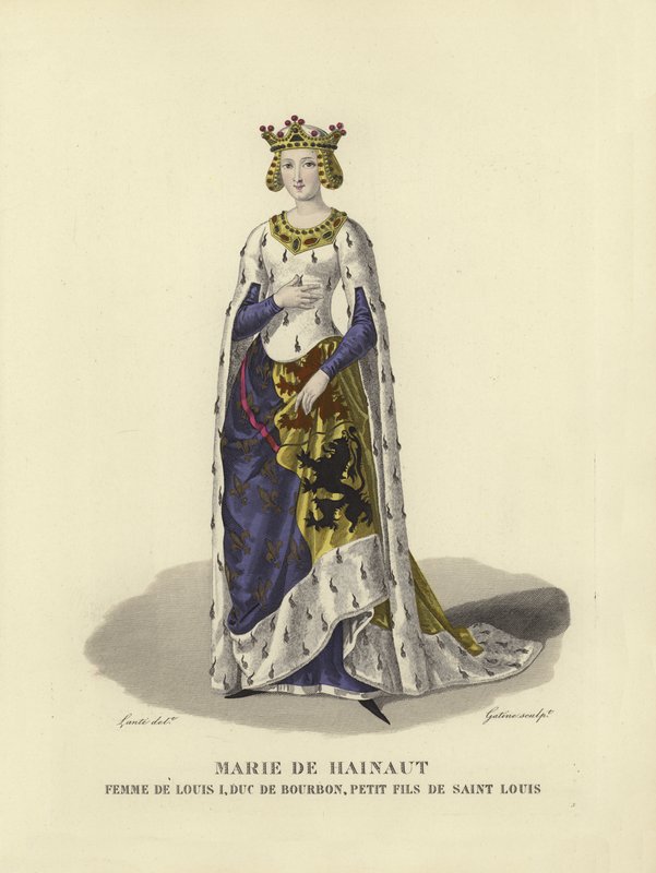 Marie af Hainaut, hustru til Ludvig I, hertug af Bourbon af French School