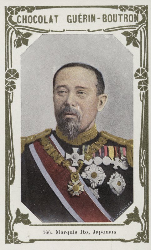 Marquis Ito, japansk (farvet foto) af French School