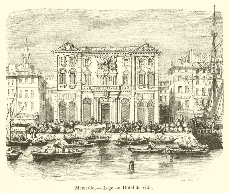 Marseille, rådhus (gravering) af French School