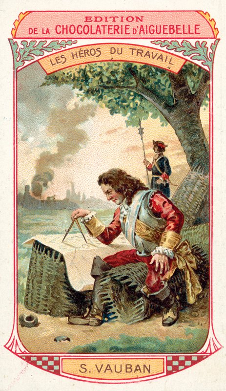 Marshal Vauban, fransk militæringeniør (chromolitho) af French School